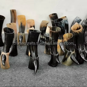 Jarra de Cuerno de Buey para Amantes de los Vikingos, Ecológica, Pulida, de Forma Natural, Estilo Animal, Artesanía, Cuerno para Beber, Material Orgánico - Product Image 1