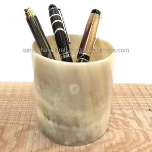 Vintage SANIYA HANDICRAFT Karbin grabado estilo Animal hecho a mano beber cuerno taza o vidrio personalizado inscripción - Product Image 6