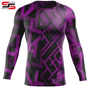 Vente en gros de vêtements de protection solaire chemise de compression Rash Guard sublimé à manches longues personnalisé Rash Guard pour hommes - Product Image 5