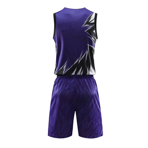 Tenues de basket-ball personnalisées imprimées tendance de l'été, respirantes, 100% polyester, vêtements de sport unisexes avec MOQ faible - Product Image 2