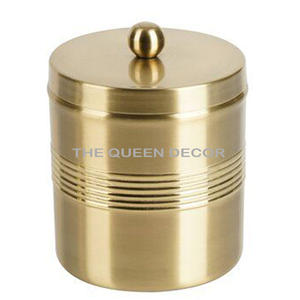 Fancy Handmade Aluminum Metal <b>Sets</b> Of 3 Gold and White Finish Decorative <b>Canister</b> Classic Modern Decoration Hotels - Product Image 2