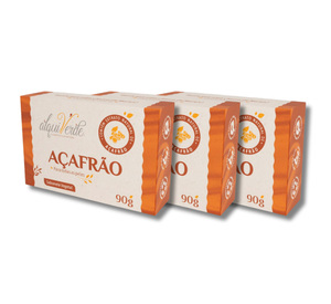 Kit de Jabón Vegetal Natural Alquiverde con Azafrán (Paquete de 6) - Jabón Ecológico Vegano y Libre de Crueldad para el Cuidado de la Piel del Cuerpo y la Cara - Product Image 1