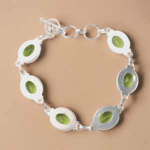 Peridot <b>Bracelet</b> 925 Sterling Silver Gemstone Handmade August Birthstone Jewelry Gift For Women - Product Image 2