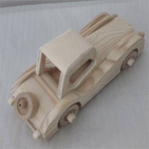 Jouets de voiture en bois inachevés modèle de véhicule de voiture <span class=keywords><strong>vintage</strong></span> avec cabine Miniatures en bois faites à la main jouets d'artisanat en bois naturel pour enfants garçons - Product Image 3