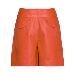 Soft Touch <b>Leather</b> <b>Shorts</b> Casual High Quality Durable Fabric Smooth Finish Breathable Eco-Friendly Regular Fit Comfortable Waist - Product Image 2