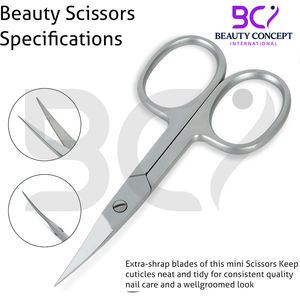 Petits ciseaux en acier inoxydable avec lame tranchante incurvée pour couper les ongles des orteils sourcils cils peau sèche soin des ongles - Product Image 4