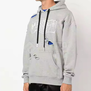 Meilleur design Sweat à capuche vieilli pour hommes, manches longues, confortables et lourdes, fabriqué en polyester/coton pour l'hiver - Product Image 3