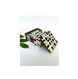 Posavasos decorativos de nácar de gran venta, posavasos cuadrados para bebidas, vasos, posavasos con Base, superventas - Product Image 3