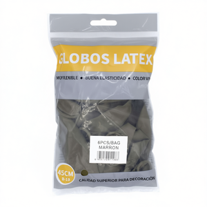 Palloncini in Lattice Decotex 45cm Marrone R18 per Decorazioni Festa - Product Image 2