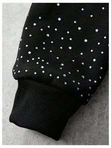 Custom Rhinestone Hoodie Personalized <b>Crystal</b> Logo Sweatshirt DIY Diamond Design Pullover Blank Y2K Streetwear Hooded <b>Top</b> - Product Image 6