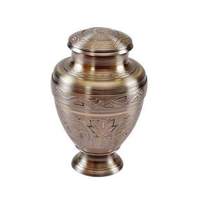 Handmade Brass Adult <b>Urn</b> <b>For</b> Human <b>Ashes</b> With Traditional Finish Perfect <b>For</b> Burial Memorial Services And Funeral Homes - Product Image 4