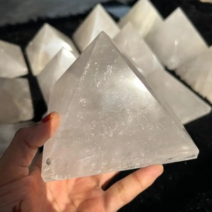 Best Selling Natural <b>Crystal</b> Clear Quartz Pyramid Handcrafted Healing Gemstone for Energy Balancing Chakra Meditation Polished - Product Image 2