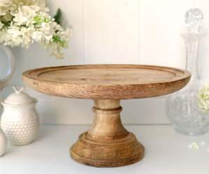 Luxury handcrafted <b>wooden</b> <b>cake</b> <b>stand</b> for elegant restaurant dessert displays and home <b>cake</b> serving solutions - Product Image 4