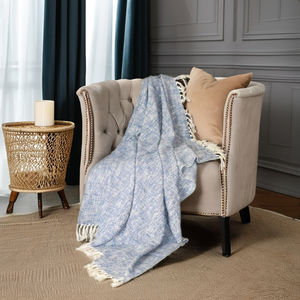 Good Quality Large Fringes New Design 100% Cotton <b>Throw</b> for <b>Outdoor</b> Indoor Use in India - Product Image 1