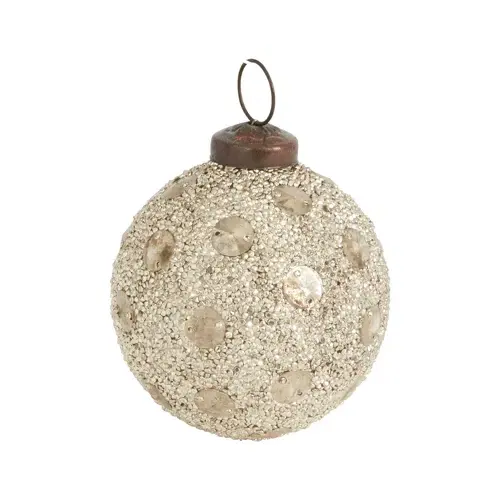 Hot Selling Handmade Round Glass Sparkling Ball Ornament Decor Christmas ball ornament Low Price Ready to Ship
