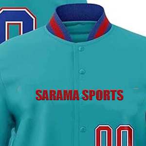 Chaqueta Varsity Personalizada para Hombre con Cuello Alto, Mangas de Lana, Bordado, Corte Holgado Informal, Lista para el Invierno - Product Image 2