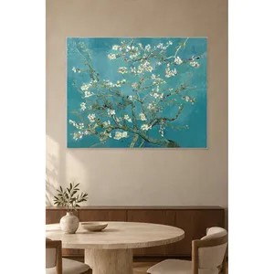Impression sur toile Fida Van Gogh Fleurs d'amande contre un ciel turquoise - Product Image 2