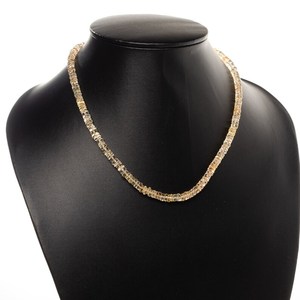 Collar de cuentas Citrine Heishi, collar de cuentas con forma de neumático Citrine Heishi de alta calidad, Gargantilla hecha a mano con piedras preciosas naturales - Product Image 6