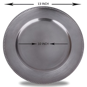 จานกลมสีทองขอบค้อนทำจากทองเหลืองรูปทรงกลมสำหรับงานจัดเลี้ยงอาหารงานเลี้ยงอาหารค่ำ - Product Image 6
