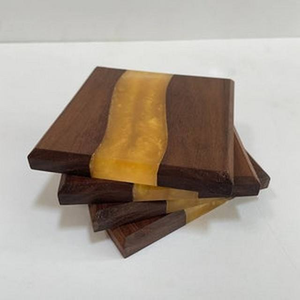 Sous-verre rond en résine blanche avec cœur en laiton, prix de gros, pour la maison, l'hôtel, le restaurant, sous-verre à thé - Product Image 6