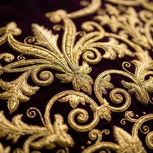 Túnica de terciopelo bordada a mano con hilo de oro, lujosa vestimenta clerical, abrigo ceremonial real para uso eclesiástico - Product Image 4