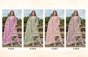 ชุดสูทปากีสถานใหม่ชุดปักหนักและผ้าไหมเหนียวและชุดดุปัตตาดีไซเนอร์ - Product Image 6