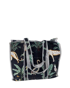 Sac fourre-tout en tissu matelassé en coton ATITHI ART, réutilisable, écologique, doux, rembourré, pour le shopping, les voyages, le transport quotidien, léger, durable - Product Image 1