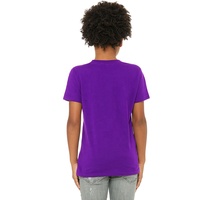 Sonraki seviye 3312-gençlik CVC T-Shirt 60/40 penye ringcotton pamuk/polyester mor TEE yaz çocuk özel nefes tees