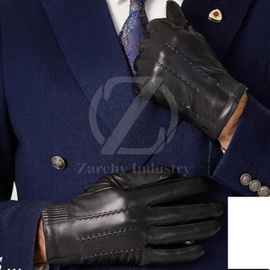 Gants de conduite pour hommes en cuir véritable, style mode, antidérapants, ajustables, toutes saisons, personnalisables, vente en gros - Product Image 3
