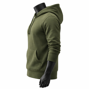 Sudadera con Capucha Personalizada en Verde Oliva |   Sudadera con Capucha de Felpa de Algodón y Poliéster |   Sudadera con Capucha Unisex OEM ODM - Product Image 3