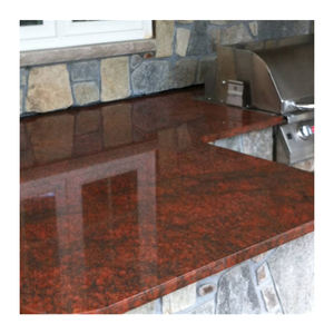 Comptoirs modernes en granit rouge Jem poli pour la cuisine et l'extérieur avec options de finition polie - Product Image 4