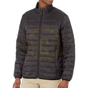 2022 Pakistan Manufacturer's Latest Men's Lightweight Coated Water-Resistant <b>Packable</b> Puffer <b>Jacket</b> Stand High Winter Front - Product Image 3