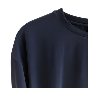 Camiseta con abertura de gran tamaño para mujer, cuello redondo básico, ecológico, informal, ligero, Salma, estampado Digital, Spandex, tela de punto de nailon - Product Image 1