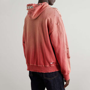 Sudadera con Capucha para Hombre, Diseño Personalizado OEM, Estilo Moderno, Adornos de Pedrería, Lavado Ácido, 100% Algodón, Invierno - Product Image 6