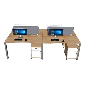 Mesa de Centro Contemporánea de 4 Plazas, 280x140cm, Mueble Móvil Moderno HBUC060, Mueble de Oficina de Madera Melamina para Dormitorio u Oficina - Product Image 3