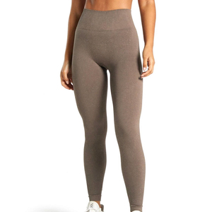 Couleur unie nouveauté Fitness taille élastique Leggings de yoga à vendre Logo personnalisé grande taille Leggings pour femmes - Product Image 1