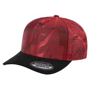 TCCSL TC Camo Suede Laser Snapback Caps en NAVY/KAKI/DGY/BLACK/BLACK/RED/RED/BLACK-Durable et élégant avec un design découpé au laser - Product Image 2