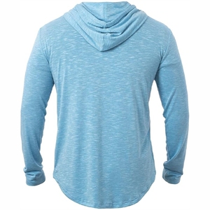 Sudadera con capucha clásica para hombre, color azul claro, diseño personalizado, cómoda, de manga larga. - Product Image 2