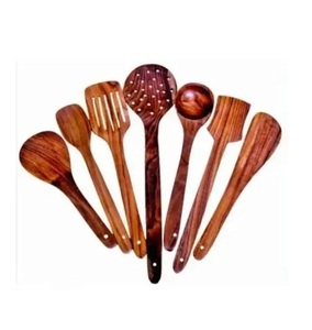 <b>Wooden</b> Spoons for <b>Cooking</b> 7 Piece <b>Wooden</b> Kitchen <b>Utensil</b> Set Made of Natural Solid Wood Material Includes Spoons Spatulas - Product Image 6
