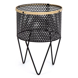 Usine moderne jardinière support Pots de plantes ronde fleur plante support métal pour intérieur extérieur en pot décor à la maison or fleur support - Product Image 2