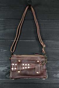 Antique Designer Crossbody Shoulder Sling Hanging Bags in Leather Zipper Closure Slim Women Handbag Sling Side Hanging Bags Item - Product Image 3