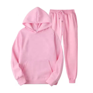 Ensemble de sweat-shirt à capuche à fermeture éclair pour homme, deux pièces, en polaire technique, séchage rapide, style urbain, motif imprimé de fitness d'automne - Product Image 3