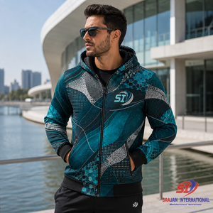 Vente en gros de sweats à capuche personnalisés avec motif mosaïque pétrole, fermeture éclair intégrale, impression intégrale, streetwear, fournisseur d'usine de vêtements OEM ODM - Product Image 5