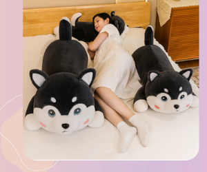 Almohada de peluche Husky en forma de corazón súper Linda - Product Image 5