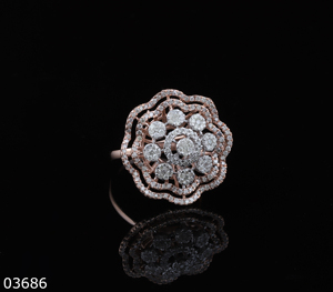 Anillo de Compromiso, Boda o Cóctel Clásico con Diamante Cultivado en Laboratorio VVS, Corte Brillante, para Mujer, Oro 14k/18k, Certificado, Moderno - Product Image 1