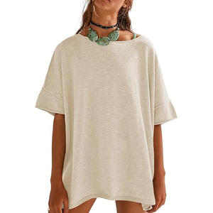 T-shirts décontractés à la mode T-shirts en coton imprimé surdimensionné pour femmes - Product Image 1