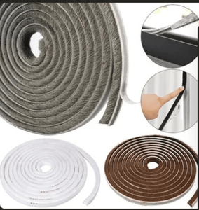 Burlete de Lana Siliconada Ecológico, Cepillo para Puertas y Ventanas de 6.2MM X 6.0MM, 3 Piezas, Accesorios para Garaje - Product Image 1