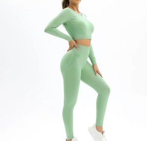 Último diseño Yoga Set Fitness Sports 2 piezas gimnasio ropa mujer gimnasio ropa deportiva Yoga traje para la venta - Product Image 5
