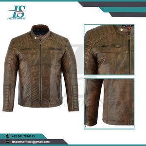 Wholesale <b>Men's</b> <b>Leather</b> Biker <b>Jacket</b> | Slim Fit Genuine or PU <b>Leather</b> Motorcycle Coat | Custom Logo Outerwear Supplier - Product Image 2