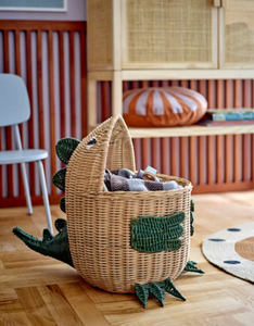 Best Seller Wholesale Dinosaur Shaped Rattan Storage <b>Basket</b> Cute <b>Animal</b> Storage Bin Made in Vietnam-SISU - Product Image 6